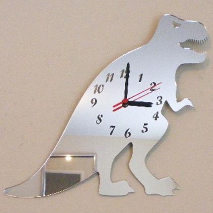Tyrannosaurus Rex Clock Mirror - 35cm